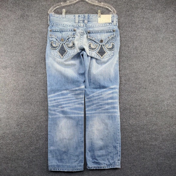 Buckle Black Men's Blake Relaxed Straight Jeans Blue 32 Copenhagen Wash - Picture 6 of 12